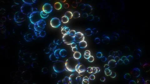 Bubbles of water particles. Underwater bubbles are approaching. Abstract Stock Illustration
