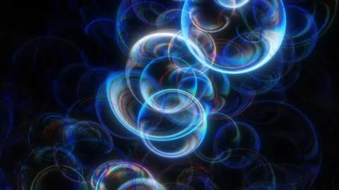 Bubbles of water particles. Underwater bubbles are approaching. Stock Illustration