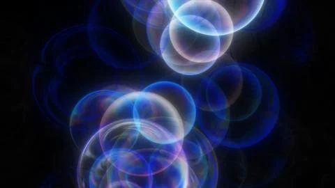Bubbles of water particles. Underwater bubbles are approaching. Abstract Stock Illustration