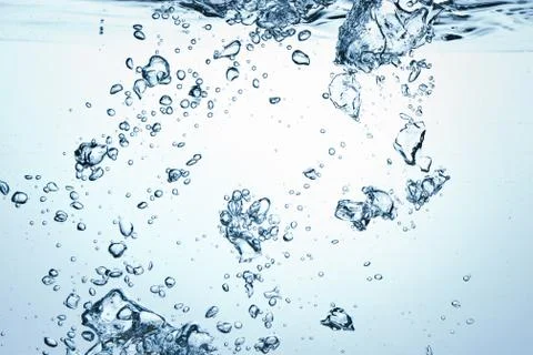Bubbles in water Stock Photos