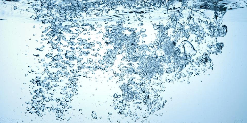 Bubbles in water Stock Photos