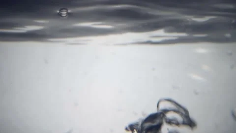Bubbles in water rising in slow motion Video stock 156704177