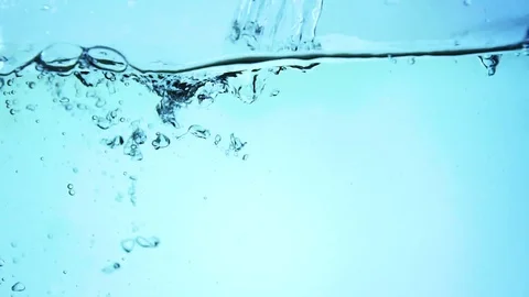 Bubbles in water slow motion Stock Footage 74867507