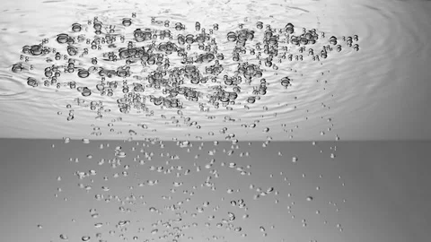 Bubbles in the water in slowmo Stock Footage 152591819