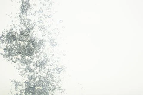 The Bubbles in the water white background Stock Photos