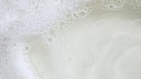 Bubbles of white soap foam. Bathtup Soap Foam. Texture of Soap Foam Bubbles Stock Footage 275960980