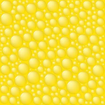 Bubbles on yellow background. Stock Illustration