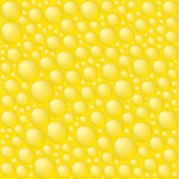 Bubbles on yellow background. Stock Illustration