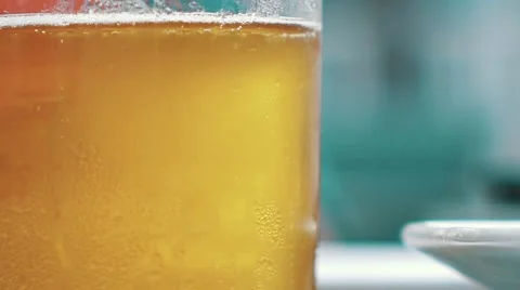 Bubbling Beer Closeup Stock Footage 41865436