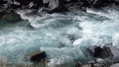 Bubbling Big Mountain River Stock-Footage 116558004