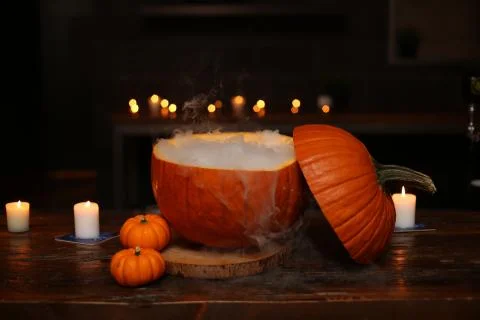 A bubbling cauldron. Stock Photos