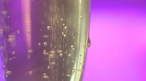 Bubbling champagne in glass 動画素材 9363490