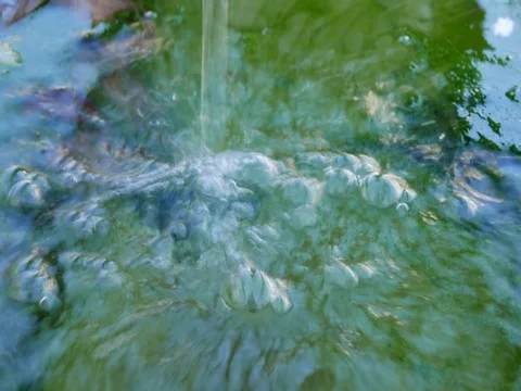 Bubbling fountain Stock Footage 82064860