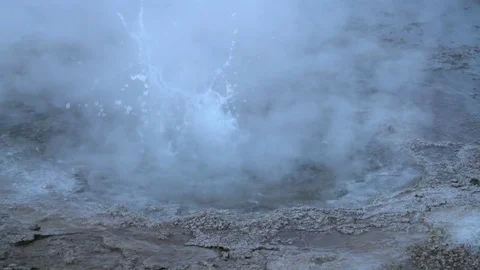 Bubbling hot spring Stock Footage 73249399