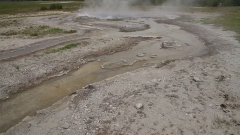 Bubbling Hot Spring Stock Footage 79534695