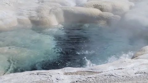 Bubbling Hot Spring Stock Footage 113992535