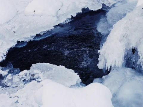 Bubbling Ice Pond Vídeos de archivo 73545277