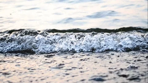 Bubbling lake waves, video from close range. Stock Footage 170638679