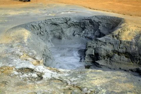 Bubbling mud Stock Photos