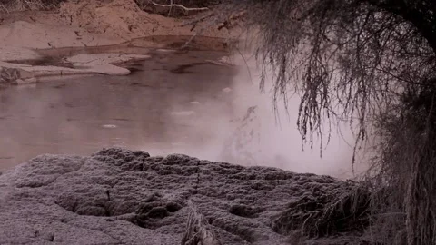 Bubbling Mud Pools Stock Footage 145665224