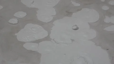 Bubbling mud pools, Orakei Korako, New Zealand Stock Footage 320605298