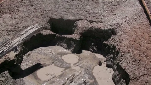 Bubbling Mud Puddle Stock Footage 79537937