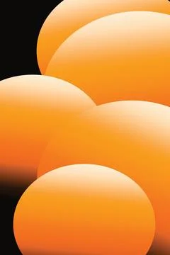 Bubbling orange spheres with smooth gradient lighting create organic abstra.. Stock-Illustration