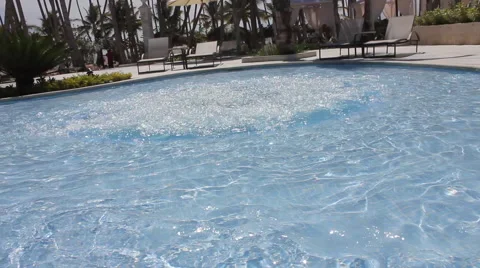 Bubbling Pool water - wide Stock Footage 40632919