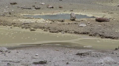 Bubbling pools and mud Stock Footage 4903951