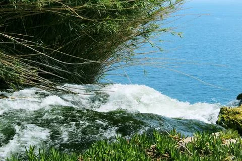 Bubbling river waterfall Stock Photos