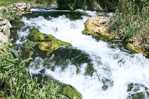 Bubbling river waterfall Stock Photos