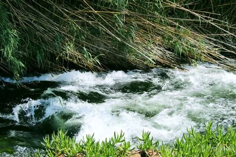 Bubbling river waterfall Stock Photos