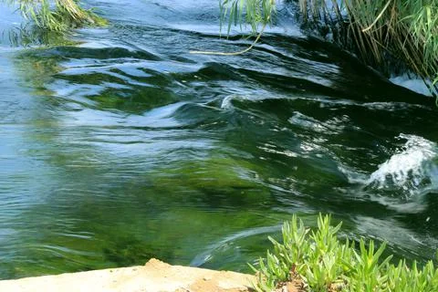 Bubbling river waterfall Stock Photos
