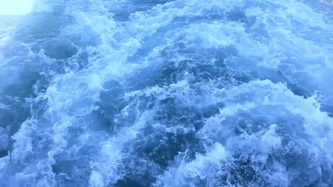 The bubbling sea when the engines of the ferry Video stock 152450429