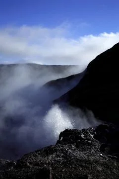 Bubbling spring at Deildartunguhver Stock Photos
