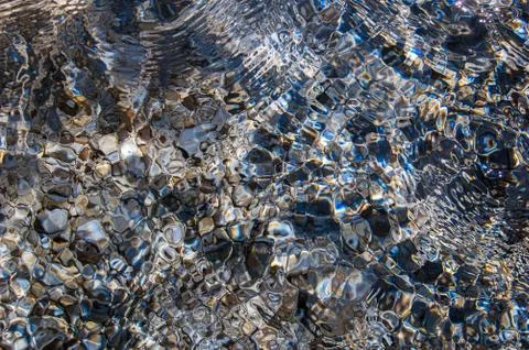 Bubbling spring water close-up. Stock Photos