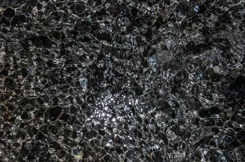 Bubbling spring water close-up. Stock Photos