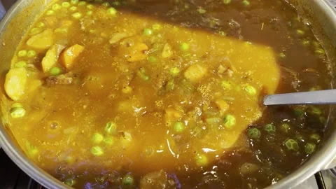 Bubbling Thick Stew Stock Footage 143492317