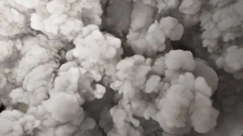The bubbling of thick white smoke Stock-Footage 274640276