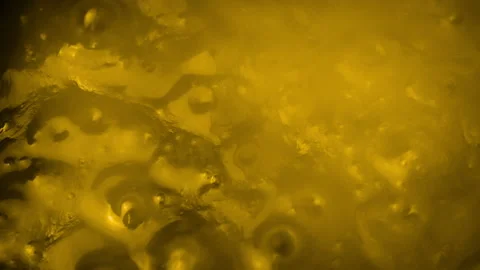 Bubbling Thick Yellow Liquid Closeup Stock Footage 151058049