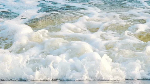 Bubbling water current on surface Stock Footage 136445256