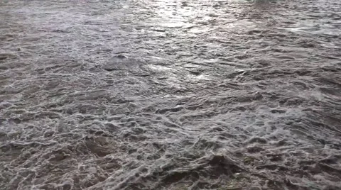 Bubbling water in the river Stock Footage 46272333