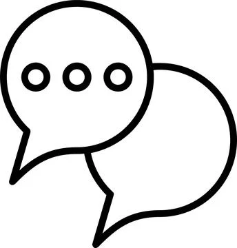 Bubblle Chat Line Icon Design Stock Illustration