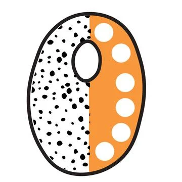 A bubbly decorative typography illustration featuring letter o with letter o, 스톡 일러스트