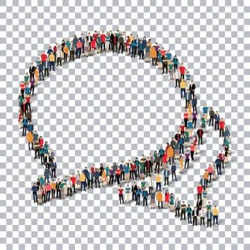 Buble chat people  3d Stock Illustration