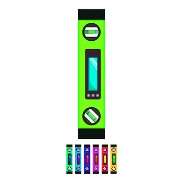 Buble level tool cartoon vector graphic Stock Illustration