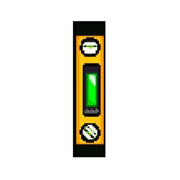 Buble level tool pixel art vector illustration Ilustración de archivo