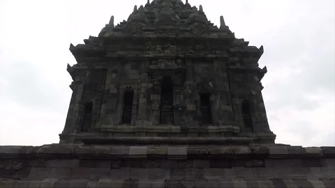 Bubrah Buddhist Temple Stupa, Sewu Prambanan Temple Compound, Java, Indonesia Stock Footage 312090949