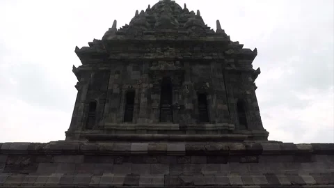 Bubrah Buddhist Temple Stupa, Sewu Prambanan Temple Compound, Java, Indonesia Stock Footage 312091229