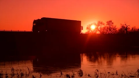 Bubwith,england January/19/2024 flooding at sunset Stock Footage 262068217